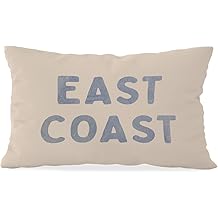 Blue Coastal Throw Pillow Cover 12x20, Coastal Room Decor, Blue Dorm Decor, Coastal Preppy Trendy Retro East Coast Coquette Decor for Girls Room College Sofa Couch