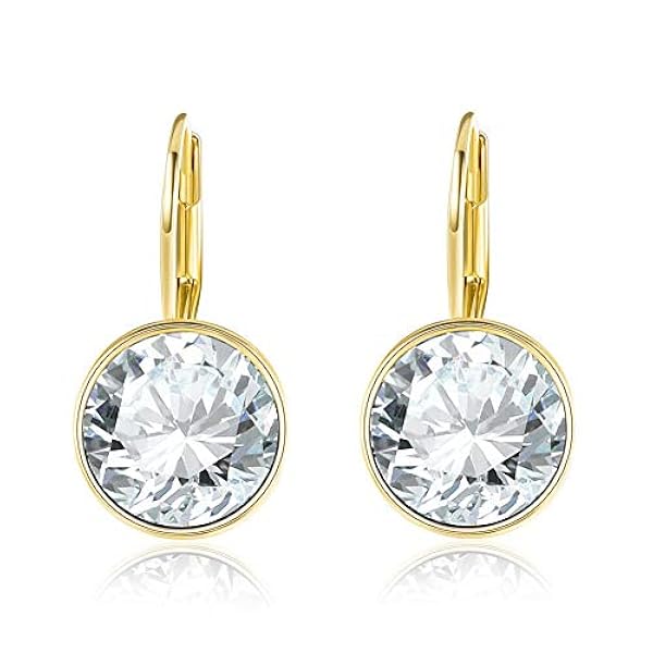 Smycken Mode Runda Kristall Sten Stud Örhängen Strass Ball Stud Örhängen För Kvinnor Kvinnlig Present (Guldpl?terad A)