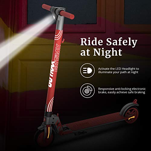 Gotrax Vibe Electric Kick Scooter, 6.5" Foldable Commuting Scooter For Kids 8-15, 12 Mph & 7 Miles Range E Kick Scooters For Kids, Teens, Boys And Girls (Red) #TOP5