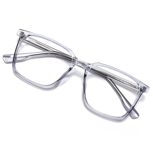 Image of Oversized Square Blue Light Blocking Glasses for Women Men Anti Glare Reduce Eyestrain Computer Glasses
