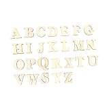 SEWOART Lletres De Fusta Autoadhesives Per a Manualitats, Decoratives A-z, 26 Peces, Color Natural, Ideals Per a Fotografia, Decoració De Festes i Llar, Ús Creatiu i Educatiu