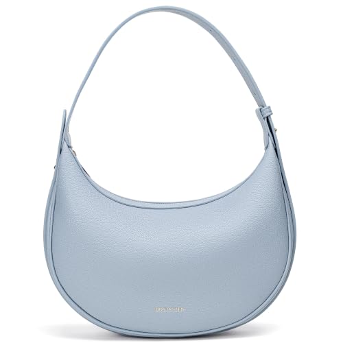 BOSTANTEN Bolsa Feminina Meia-Lua, Bolsa de Ombro e Tiracolo 3 em 1, Hobo Pequena com Alça Ajustável, Zíper e Bolsos Internos, Leve e Versátil para Trabalho, Passeio e Dia a Dia