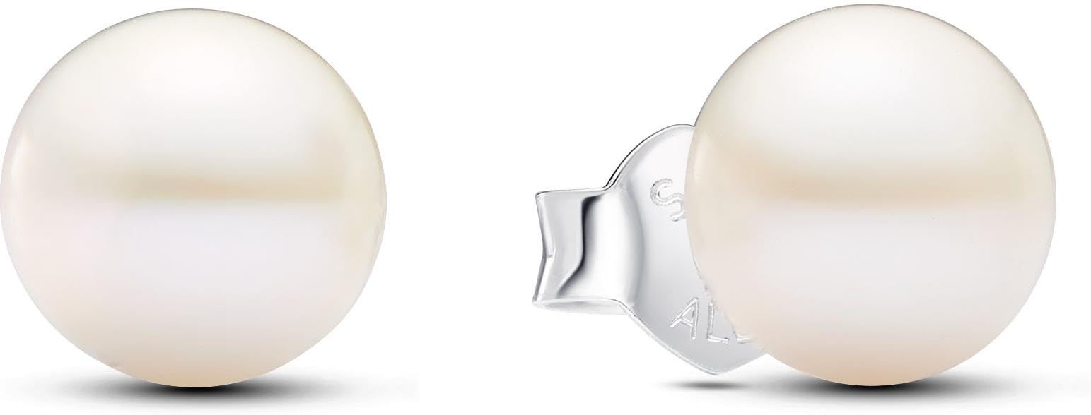 Pandora Timeless - Gioielli in argento sterling con perle coltivate d’acqua dolce trattate bianche e pietre di zirconia cubica incolori