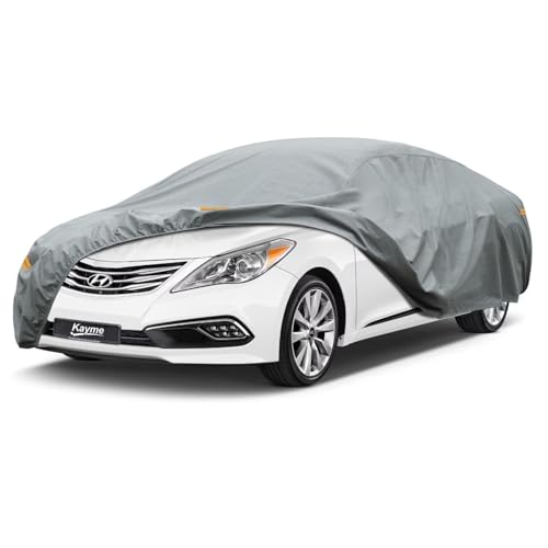 Image of Kayme Heavy Duty Car Cover Custom Fit Hyundai Azera Waterproof All Weather for Automobiles, Full Exterior Covers Sun Rain UV Protection.（Deliver About 3-10 Days）