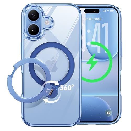 �y�����ʂ�㎿���E��_360°��]�zCASEKOO iPhone 17 �p�P�[�X �N���A �ω��� ���c���� �p�x���� MagSafe�Ή� �ČR�K�i�ی� �ϏՌ� �ő�25W�}���[�d�Ή� �t�B�b�g�� ���b�v�z�[���t�� ���� ��phone17�p�P�[�X 6.3�C��
