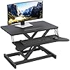 Panana Standing Desk Converter, Height Adjustable Sit to Stand Up Workstation, Dual Monitor and Laptop with Wide Keyboard Tray for Home Office (25.6)
