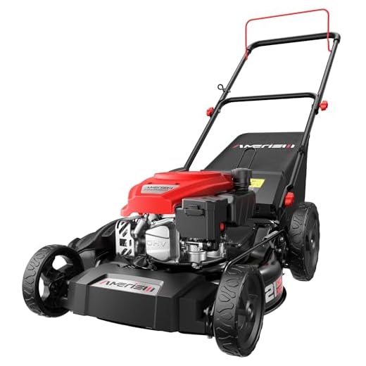 21" Steel Deck Gas Lawn Mower, 3-in-1 Push Mower, 144cc 4-Stroke OHV Engine, 6 Height Adjustment, 1.4 Bushel Grass Catcher with Bagging, Mulching & Side Discharge Efficient for Yard Garden
