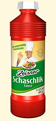 Zeisner Schaschlik-Sauce mit erlesenen Gewürzen fruchtiger Geschmack | aus Grasberg bei Bremen | vegan | natürlich ohne Konservierungsstoffe, 425 ml Cover