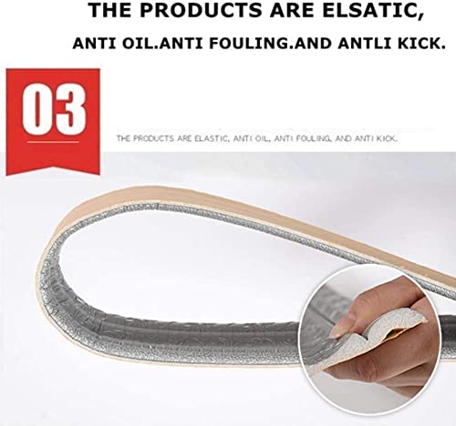 KinAndKen Borda de papel de parede impermeável 3D para destacar e colar com bordas espelhadas de esp