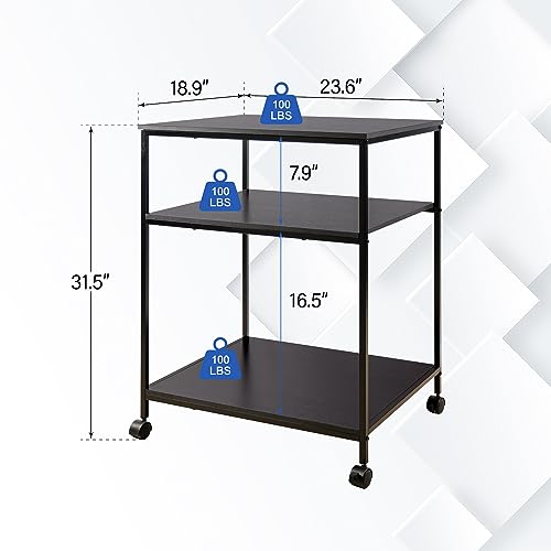 image for EMERIT 3-Tier Printer Stand for Laser/Inkjet/All-in-One - 23.6x18.9x31