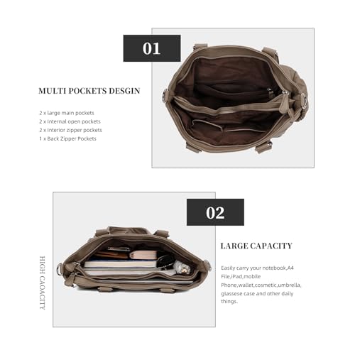 Image of KL928 Large Purses for Women Shoulder Bag Tote Handbags Stylish Vegan Leather Hobo Bags Ladies, A-Black-4 | Large
