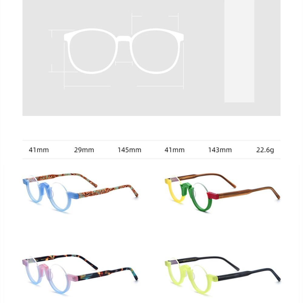 Retro octan okulary ramka moda damska kolorowe półramkowe przezroczyste okulary męskie okrągłe oprawki do okularów