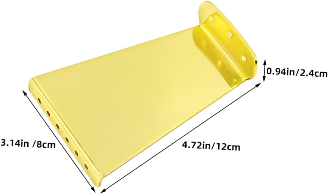 YARNOW 6-String Guitar Tailpiece Replacement for Electric and Jazz Guitars Metal Bridge Tailpiece Hardware Gold Finish