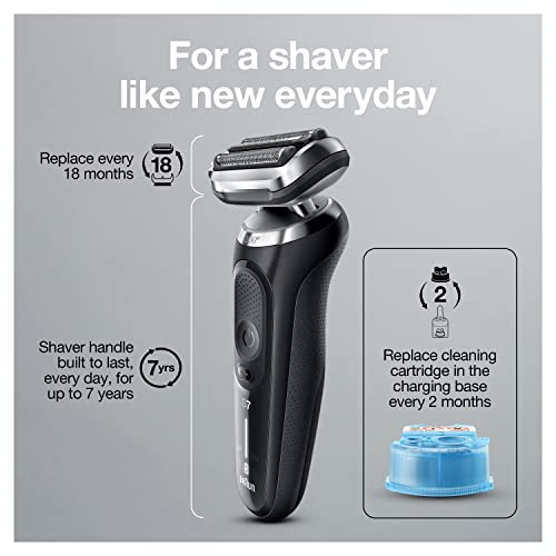 Braun 00069055129197 Series 7 7085Cc Flex Rechargeable Wet & Dry Men'S Electric Shaver With Clean & Charge Station, Stubble & Beard Trimmer thumb #9