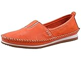  Andrea Conti 1887801 Damen Slipper Mokassins Leder, Größe:40 EU, Farbe:Orange