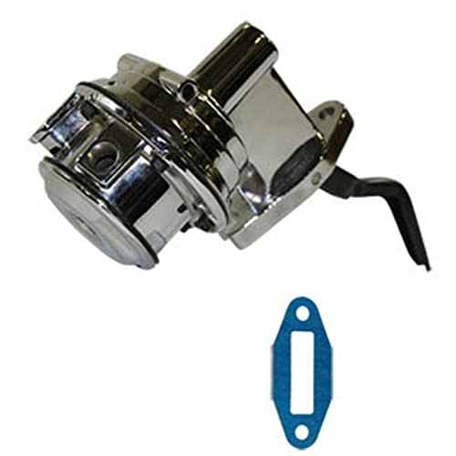 Chrome Mechanical Fuel Pump Small Block V8 351C 400M 1/4 NPT