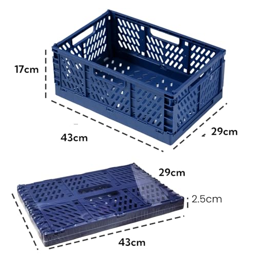 Bo&icirc;tes pliantes de rangement bleues portables pour organisation de placard et bureau