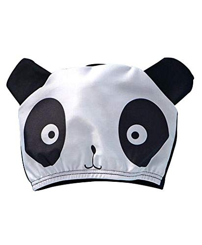 Yellow Bee Boys Panda Swim Shorts with Cap, White, XL, 3-4 Years 1
