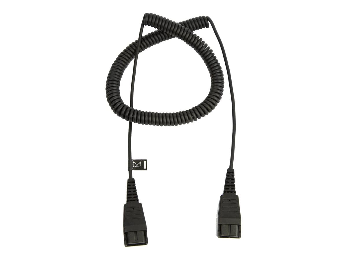 Jabra 8730-009 Verlängerungskabel, 2 x QD, 2m, Spiral Schwarz