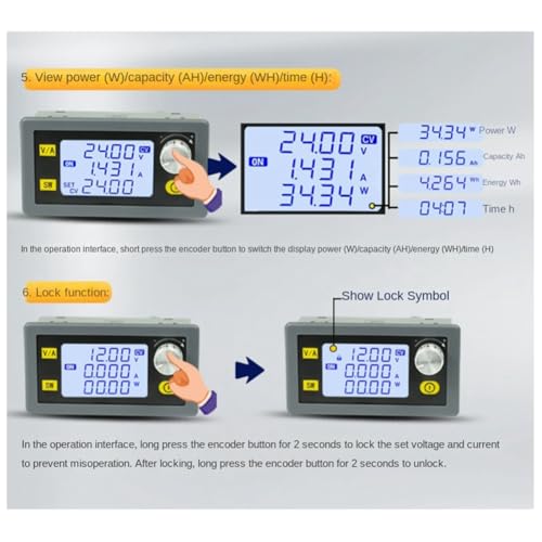 Module abaisseur LCD 1400W à courant constant pour tension ajustable 48V - 4