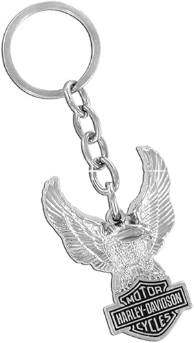 Miniatura 1 de Harley-Davidson Llavero de barra y escudo de colores con llavero (águila plateada), Águila plateada