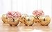 Lynnsdecor Set of 6 Bling Vases - Round Golden, Silver & Rose Gold Table Vases for Party, Wedding & Centerpiece (Gold, Medium)