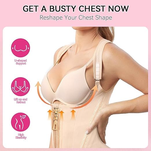 Image of Waist Trainer for Women,Corset with Zipper and Hook Tummy Control Girdle Workout Body Shaper With Adjustable
