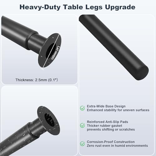 Adjustable Table Leg 28-43",Black Breakfast Bar & Worktop Support Leg 2Pcs by Amazing Tour - Used condition - Image 5