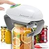 INSTACAN Higher Torque and One Touch Electric Jar Opener Easy Remove Almost Size Lid with Auto-Off, Powerful Bottle Opener for Arthritic Hands, Automatic Jar Opener for Weak Hands and Seniors (White)