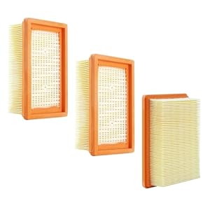 3 Stück Filter für Kärcher Staubsauger, Filter Ersatz für Kärcher Mehrzwecksaugern WD4, WD5, WD6, MV4, MV5, MV6, für kärcher Filter Nass- und Trockensauger,