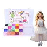 Juego de perlas de planchado, Fusible Beads Set,Cuentas creativas definen el juguete educativo - 20 colores materiales artesanales lindos para niñas niños