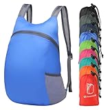 SUIKIHUM 20L Ultra Hiking-Daypack Lightweight Foldable Travel Packable Backpack for Camping Cycling Outdoor,Sapphire