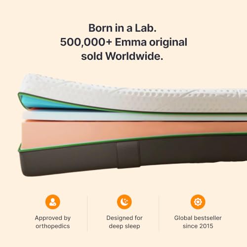 Image of Emma Original| German Tech Orthopedic 8 inch | 15 Year Warranty| Europe's Most Awarded Mattress Tech| Halo Memory Foam(Single, 72x36x8 Inches)