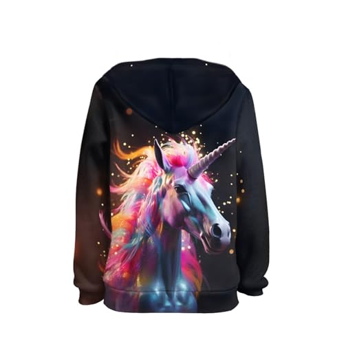 Image of GLUDEAR Teen Boys Girls Novelty Animal Galaxy Hoodies Sweatshirts Pullover