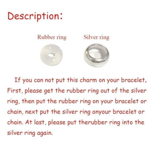 ARTCHARM .925 Sterling Silver Stopper Safety Chain Bead Charm for European Charm Bracelets3