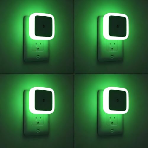 Image of Sujeet Green Night Lights Plug into Wall 4-Pack, 0.5W Plug in Night Light