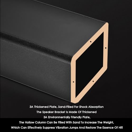 Supports d'enceintes à large base de 340x340 mm avec patins de découplage