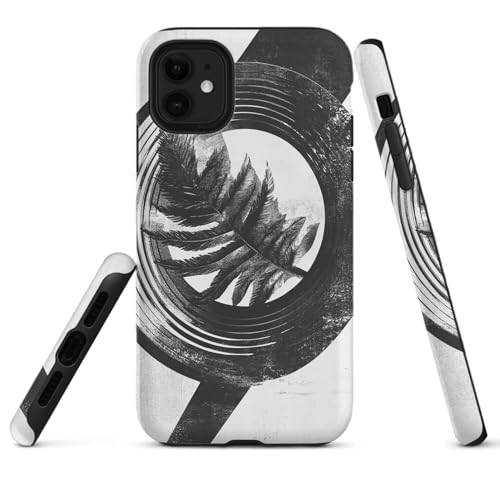 HYPESTYLE Leaves Phone Case Compatible with iPhone 16 15 14 13 12 Compatible with Samsung Galaxy S20 S19 S18 Plus S17 FE 2 Layer Heavy Duty Shockproof Full Protection with Mag-Safe