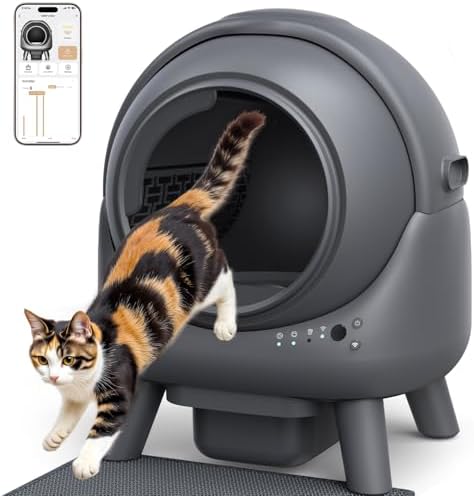 Arenero Gatos Autolimpiable FEELNEEDY Caja de Arena Sin Olor, Con...