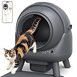 Katzenklo Selbstreinigend FEELNEEDY 65L Elektrische Automatische Katzentoilette, APP-gesteuert, Sicherheitssensoren, Geruchskontrolle, EIN gutes Hilfsmittel für Katzenbesitzer