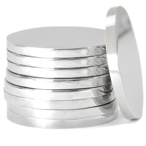 MICAIKEM 10pcs 1.25" Stainless Steel Coin Blanks Disc 3mm Thick