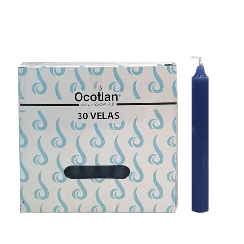 Lista de Colorante Azul los mejores 5. 39 VELA PARAFINA ALTA CALIDAD 30 PZAS 15 CM X 1.5 DIÁMETRO (AZUL)