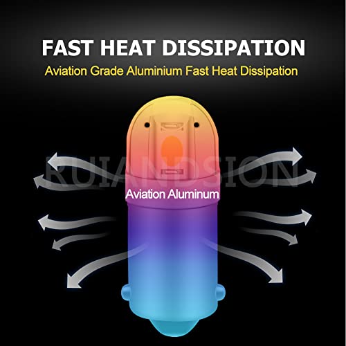Ruiandsion 6V Warm White BA9S LED Bulb 4-Pack miniatura 5