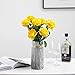 12 PCS Artificial Flowers Roses Silk Flowers Fake Long Stem Artificial Roses for Home Wedding Decorations (Yellow)