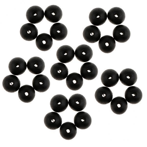SNAPPSY 2x30 Pieces Round Wooden Beads DIY Jewelry Craft Making 14mm Loose Beads #5-image-8