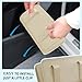 zmoso Car Trash Can, Beige Universal Leather Foldable Leakproof Garbage Bins Organizer Holder with One Roll Trash Bag, Car Seat Back Storage Box for Most Vehicles