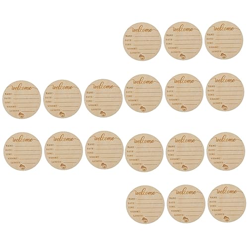 Cartes annonce de naissance en bois Abaodam pour les photos souvenir de bébé