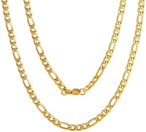 Mens Flat Figaro Link Chain 4mm 18 inch 
