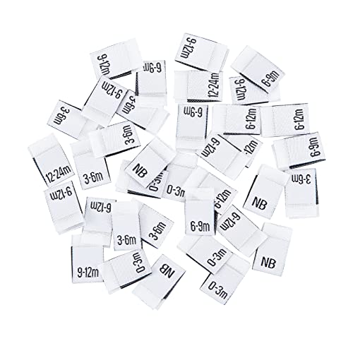 Étiquettes pour vêtements NBEADS en polyester blanc à coudre lot de 280 pièces