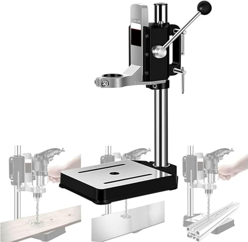 Drill Press Stand Bench Top, Drill Press Stand with Vise, Bench Drill Press Drill Press Stand for Hand Drill, Suitable for Making Vertical Holes with High Precision